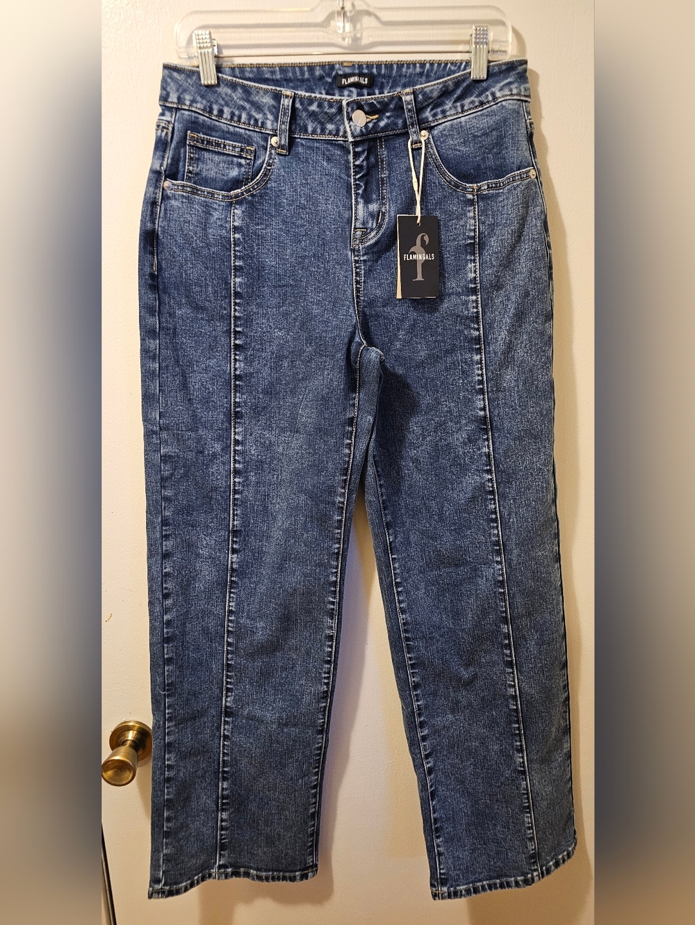 Flamingals Bootcut Medium Wash Jeans Blue Women's Size M 30"x31" NWT